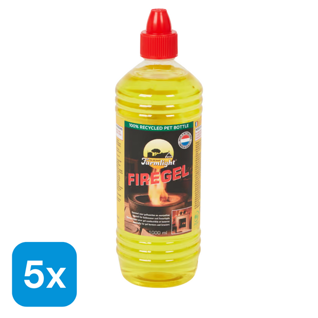 5x Farmligt Brandgel - 1 liter