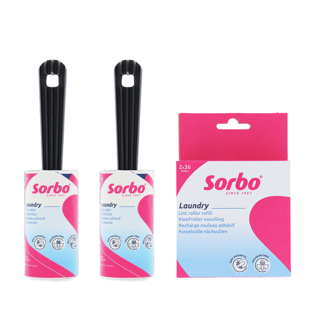 2x Sorbo Kledingroller + Navulling