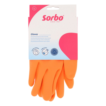 Sorbo Huishoudhandschoenen Oranje Maat L - 1 paar