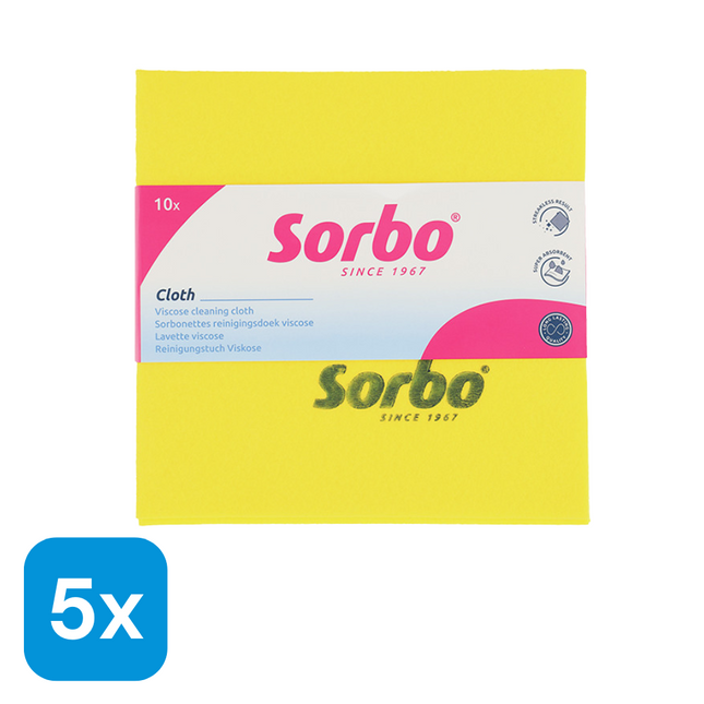 5x Sorbo Sorbonettes Schoonmaakdoekjes - 10 stuks