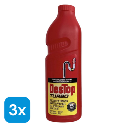 3x Destop Turbo Onstopper - 1 liter