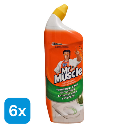 6x Mr. Muscle Toiletreiniger Fresh Dennen - 750 ml