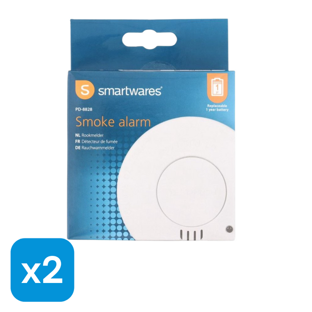 2x Smartwares Rookmelder PD-8828
