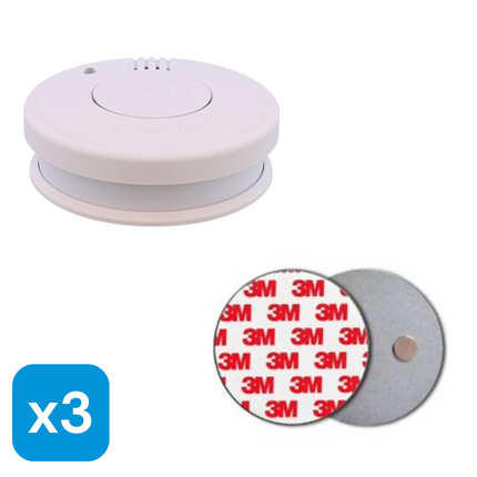 3x Smartwares Rookmelder PD-8828 Inclusief Installatieset