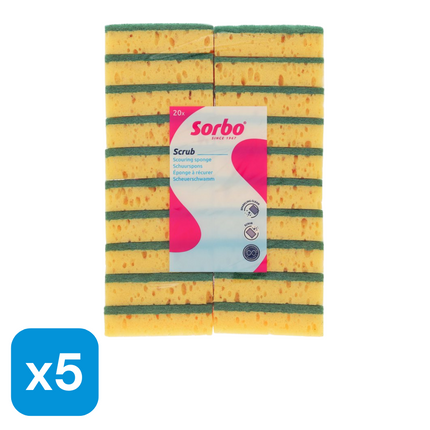 5x Sorbo Schuursponzen - 20 stuks