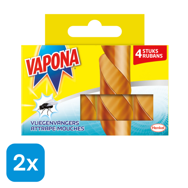 2x Vapona Vliegenvangers - 4 stuks