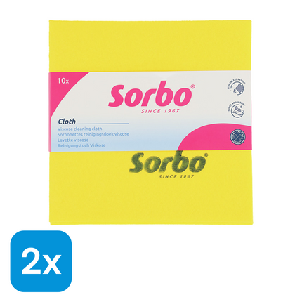 2x Sorbo Sorbonettes Schoonmaakdoekjes - 10 stuks