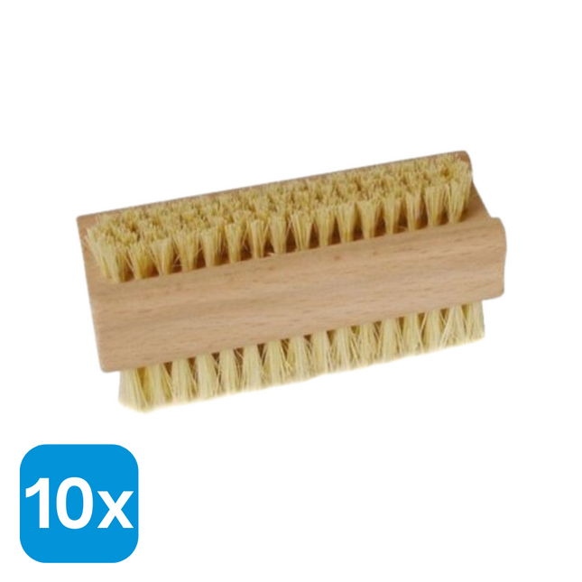 10x Houten Nagelborstel