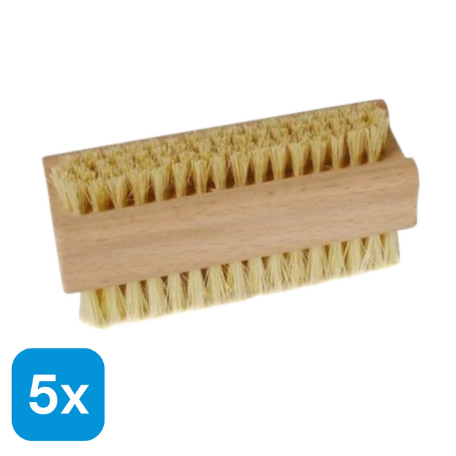 5x Nagelborstel Hout