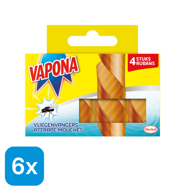 6x Vapona Vliegenvangers - 4 stuks