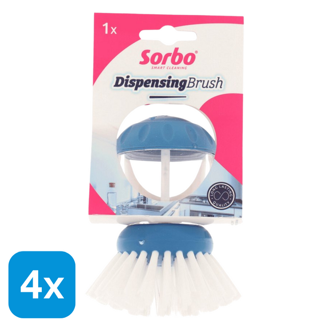 4x Sorbo Afwasborstel Quick & Easy met Doseerpomp