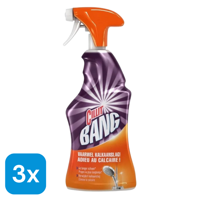 3x Cillit Bang Kalk & Glans Spray - 750 ml