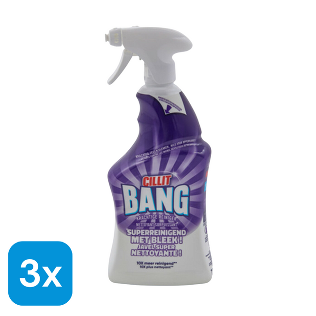 3x Cillit Bang Bleek & Hygiëne Spray - 750 ml