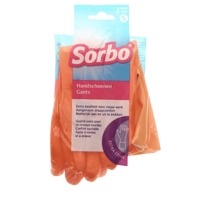 Sorbo Huishoudhandschoenen Oranje Maat S - 1 paar