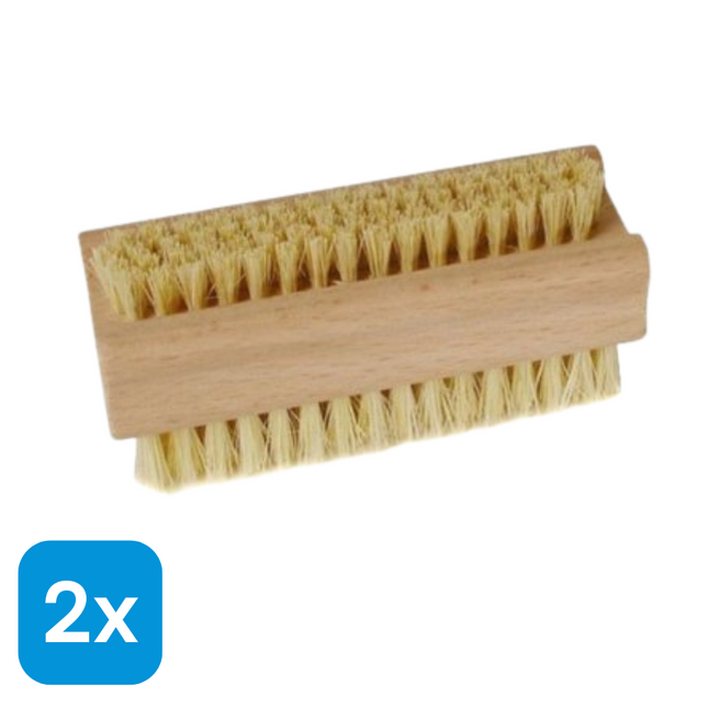 2x Houten Nagelborstel