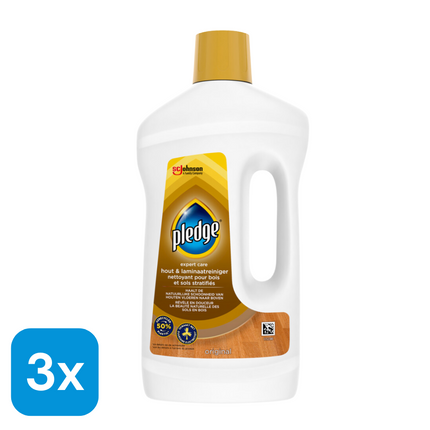 3x Pledge Hout- en Laminaatreiniger - 750 ml