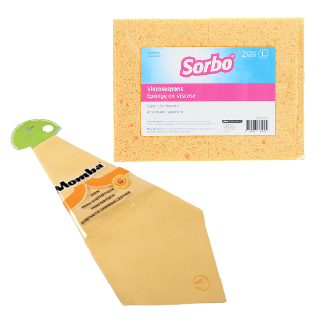 2x Momba Zeem + Viscose Schoonmaakspons