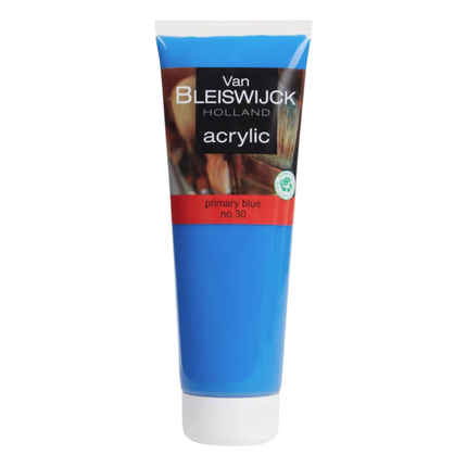 Van Bleiswijck Acrylverf Primair Blauw - 250 ml