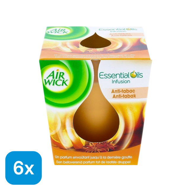 6x Air Wick Geurkaars Anti-tabak - 105 gr