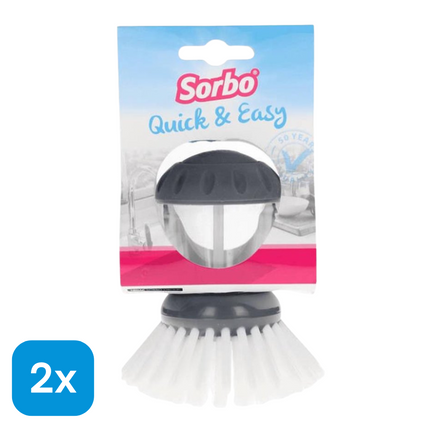 2x Sorbo Afwasborstel Quick & Easy met Doseerpomp
