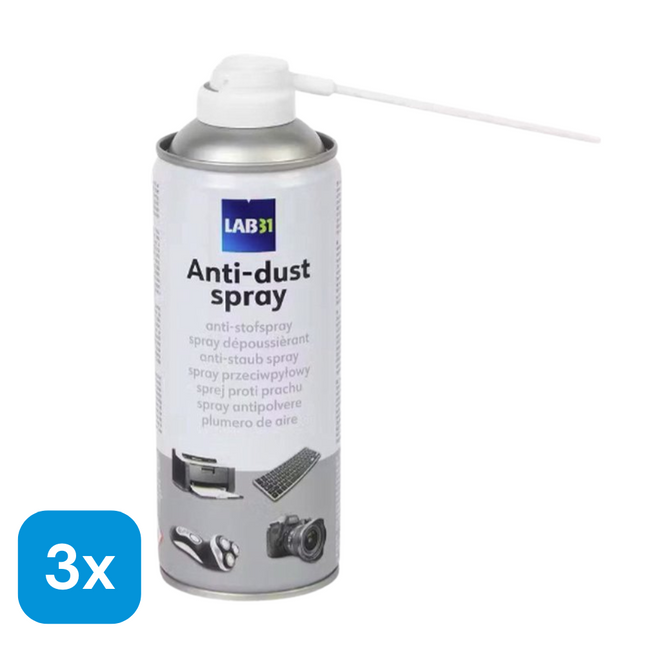 3x Lab31 Anti-stof Spray - 400 ml