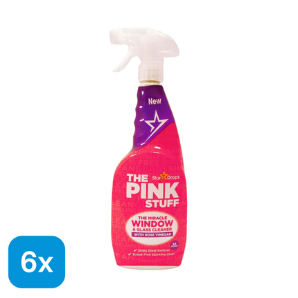 6x The Pink Stuff Raam- en Glasreiniger - 750 ml