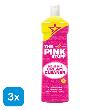 3x The Pink Stuff Cream Cleaner - 500 ml