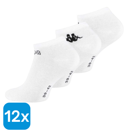 12x Kappa Sneakersokken Wit Maat 39-42