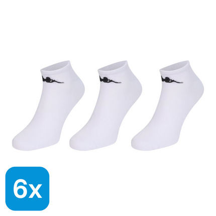 6x Kappa Sneakersokken Wit Maat 43-46