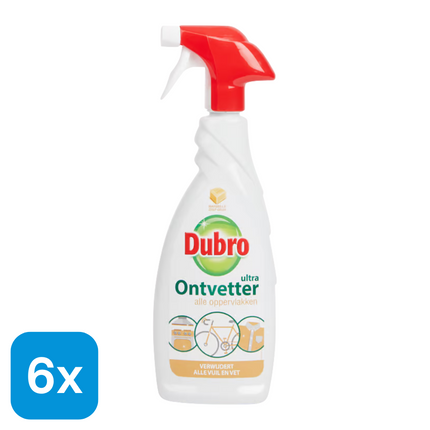 6x Dubro Ontvetter Schoonmaakspray - 750 ml