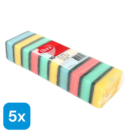 5x Ibex Schuursponsjes - 10 stuks