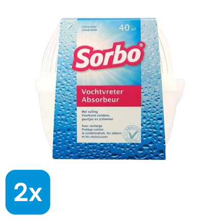 2x Sorbo Vochtvanger met Navulling - 400 gr