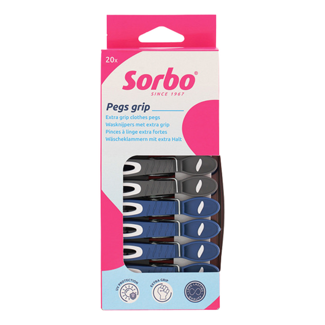Sorbo Wasknijpers Kunststof - 20 stuks