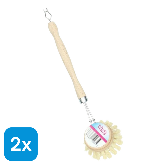 2x Sorbo Afwasborstel Hout