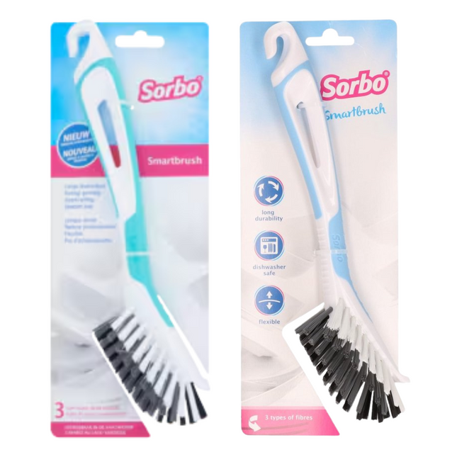 2x Sorbo Afwasborstel Smartbrush Groen & Blauw