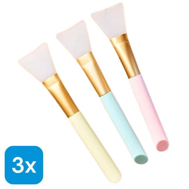 3x Siliconen Maskerkwast