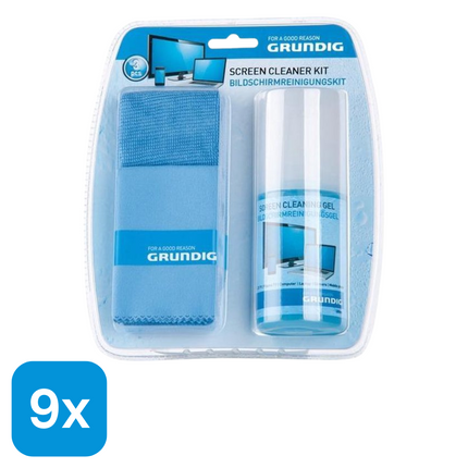 9x Schermreinigingsset 3-delig