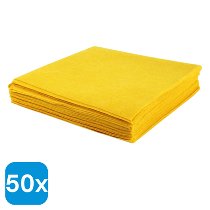 50x Huishouddoekjes Geel