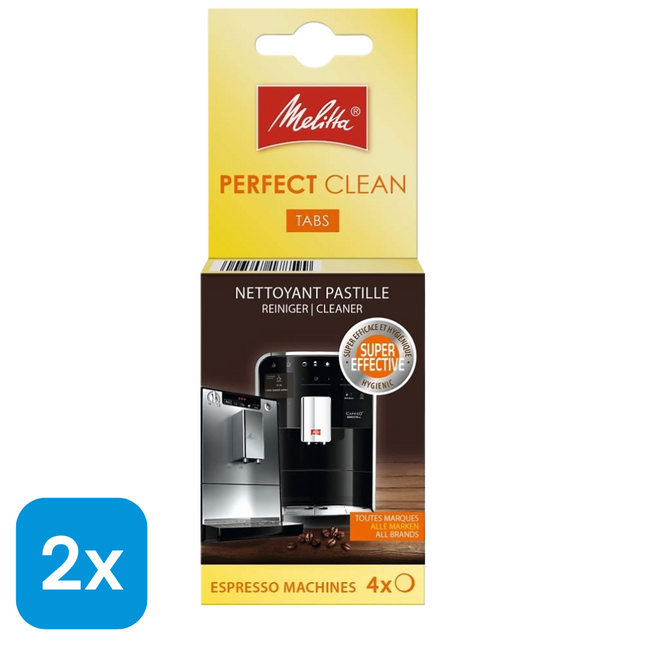 2x Melitta Perfect Clean Reinigingstabletten - 4 stuks