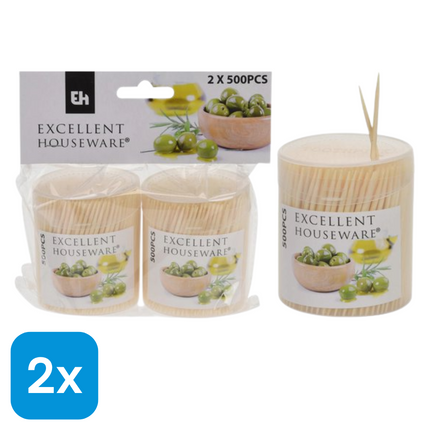 2x Cocktailprikkers - 500 stuks