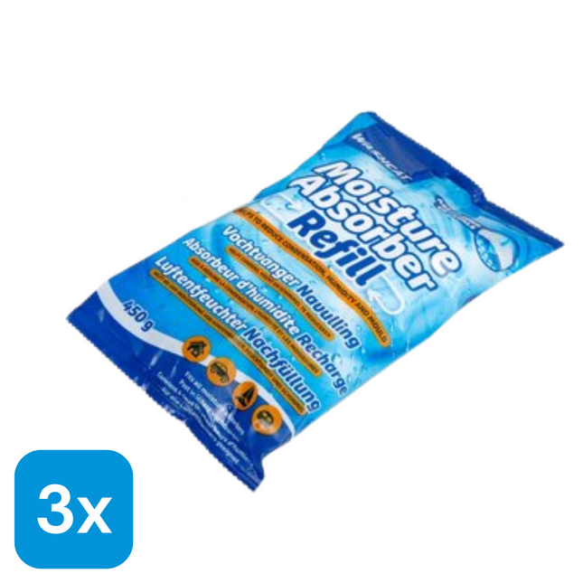 3x Washcat Vochtvanger Navulling - 450 gr