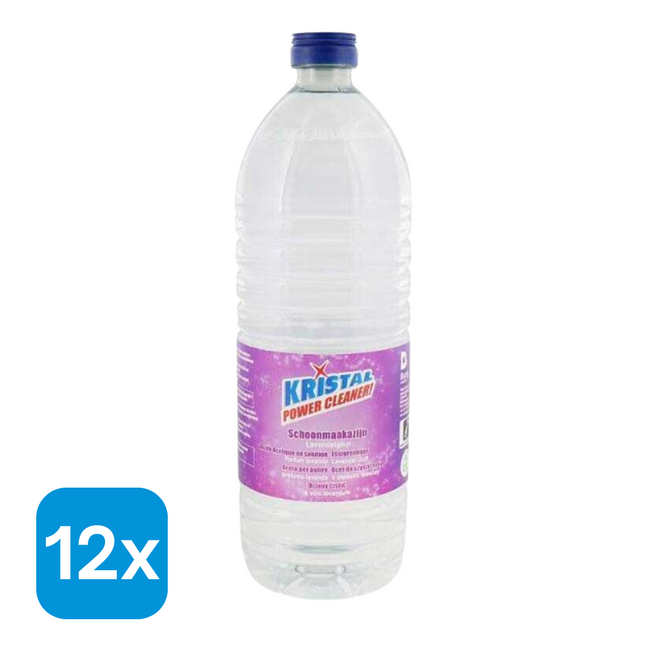 12x Kristal Schoonmaakazijn Lavendel - 1 liter
