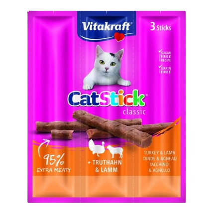 Vitakraft Catstick Kalkoen & Lam - 3 stuks