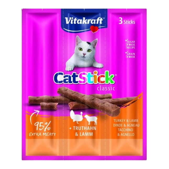 Vitakraft Catstick Kalkoen & Lam - 3 stuks