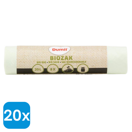 20x Dumil Bio Afvalzakken 20L - 8 stuks