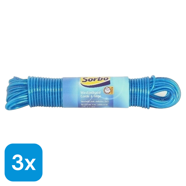 3x Sorbo Waslijndraad - 20 m