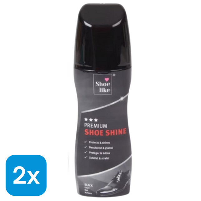 2x Schoenpoets Zwart - 75 ml