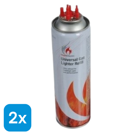 2x Aanstekergas Navulling - 500 ml