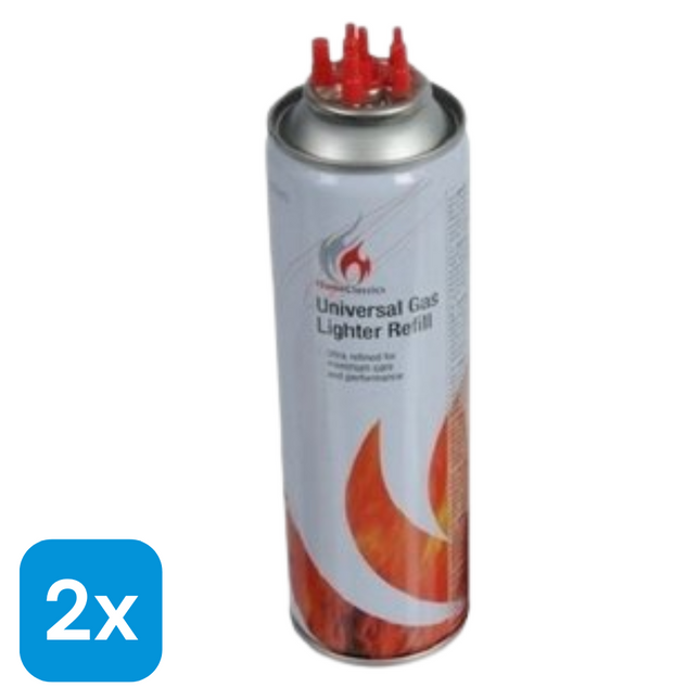 2x Aanstekergas Navulling - 500 ml