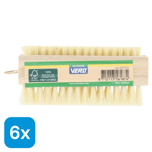6x Vero Nagelborstel Hout